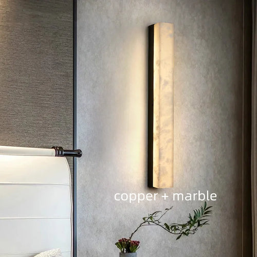 Applique murale en marbre et cuivre