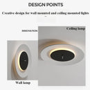 Modern minimalist iron and acrylic ceiling light with colourful LED lighting