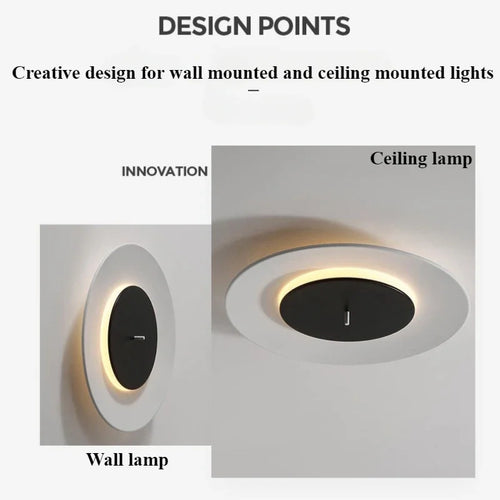 Modern minimalist iron and acrylic ceiling light with colourful LED lighting - vue 6 sur 14