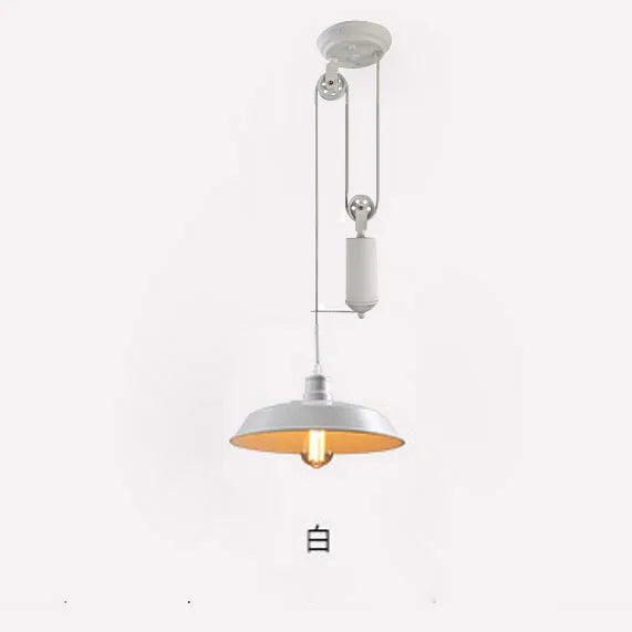 lustre industriel à poulie style loft rétro nordique éclairage bar