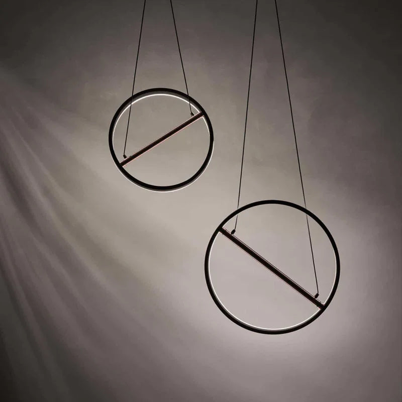 suspension ronde à bande led style moderne danois pour éclairage intérieur - vue 4 sur 7