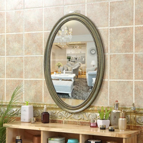 miroirs décoratifs ovales nordiques suspendus en macramé - vue 9 sur 12