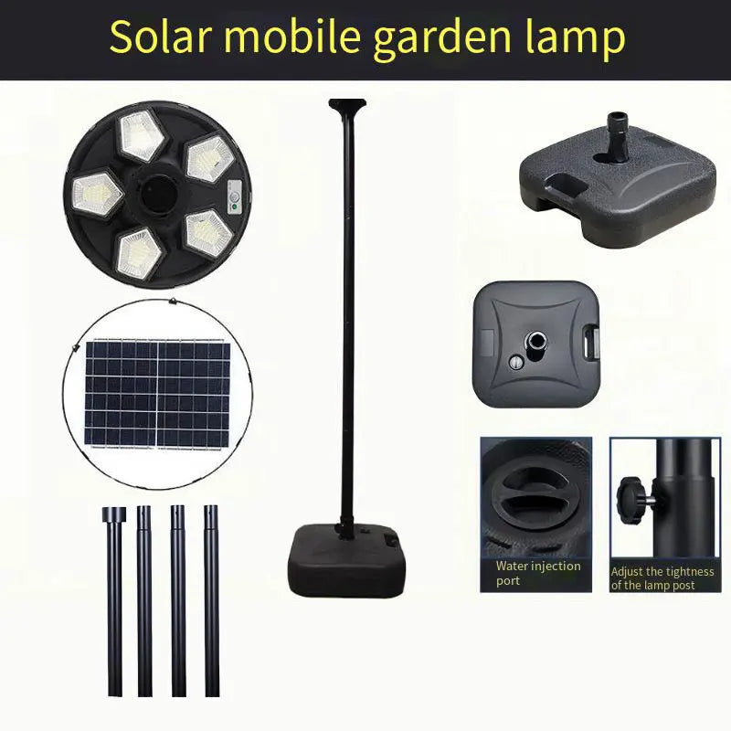 lampe solaire ronde pour jardin et éclairage extérieur