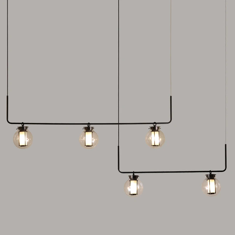 suspension en verre minimaliste pour espaces créatifs et rétro
