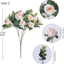 bouquet de roses artificielles avec eucalyptus et pivoine décoratif