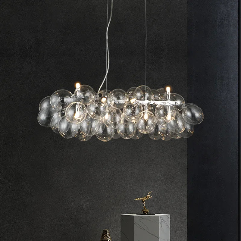 lustre moderne en verre pour décoration intérieure créative - vue 5 sur 16