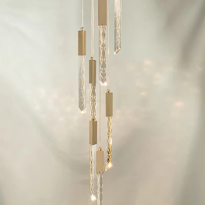lustre moderne en cristal design personnalisé pour intérieur contemporain - vue 3 sur 17