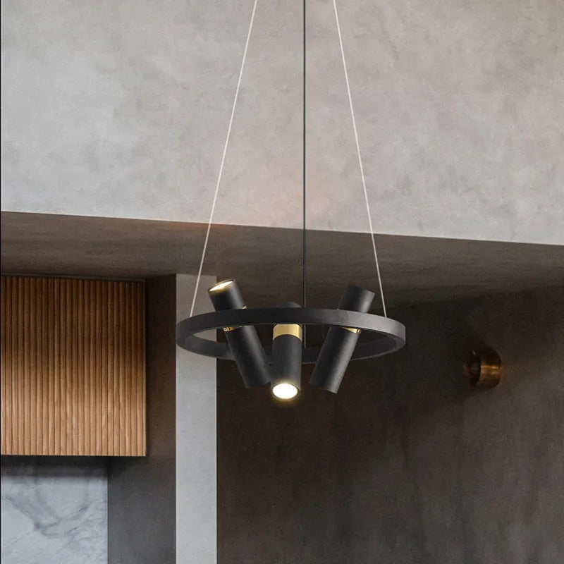 lustre led moderne design industriel pour décoration intérieure - vue 6 sur 10