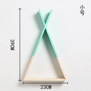 Triangle Wooden Shelf for Wall Decoration, Decorative Crafts, Storage Holder, Living Room, Kids Room