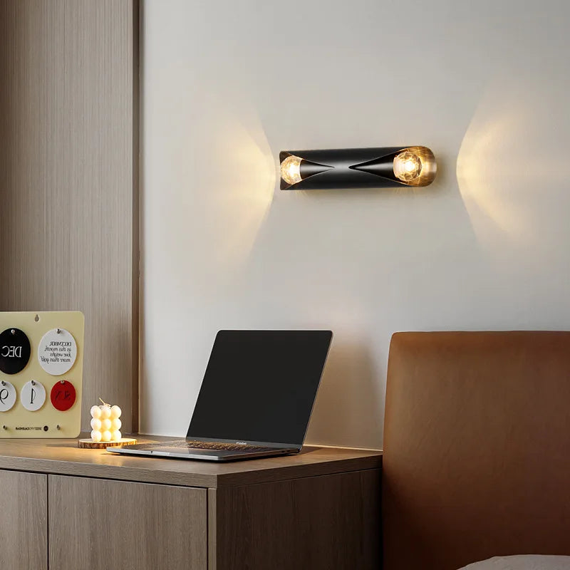 applique murale led moderne en cuivre pour intérieur élégant - vue 5 sur 8