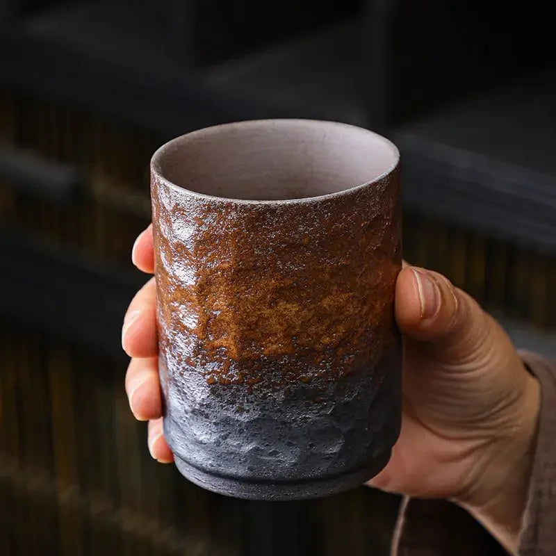 mug artisanal en céramique style rustique maison bureau