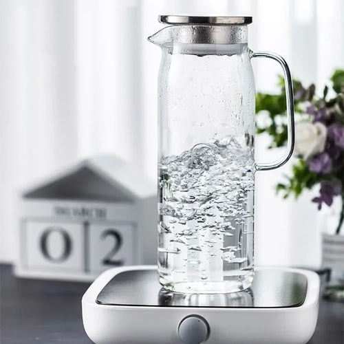 Bouilloire verre borosilicate grande capacité pour thé boissons