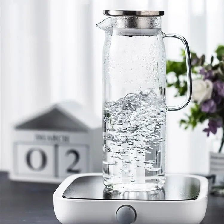 Bouilloire verre borosilicate grande capacité pour thé boissons - vue 4 sur 8