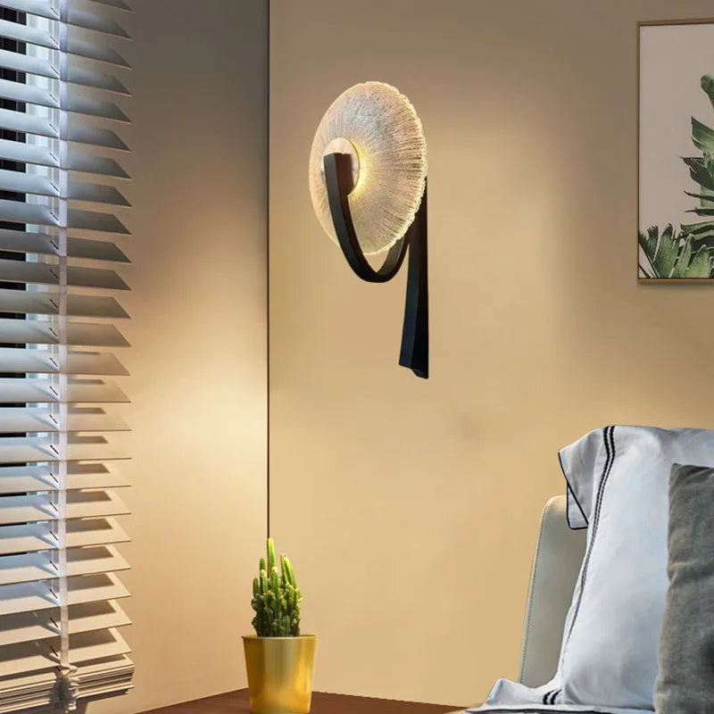 applique murale led métal verre transparent pour intérieur design élégant - vue 5 sur 8