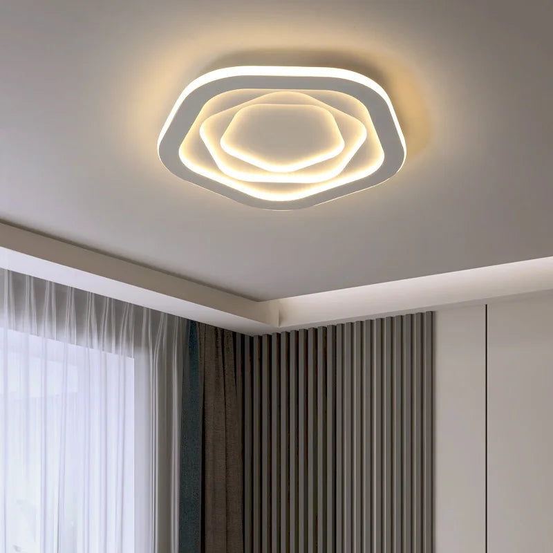 plafonnier moderne minimaliste design créatif lumière led ultra mince - vue 4 sur 12