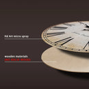 horloge murale en bois rétro à chiffres romains silencieuse et décorative