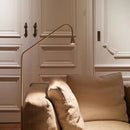 Minimalist gold wall light for reading and decoration
