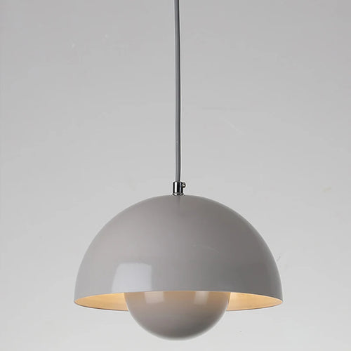 Iron pot LED pendant light multicolour semicircular chandelier for restaurant and kitchen décor - vue 6 sur 14