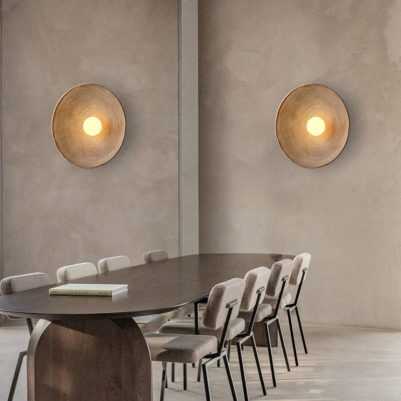 SANDYHA nordique rétro bois appliques chevet étude couloir fond TV Art maison intérieur décor luminaires - vue 6 sur 10