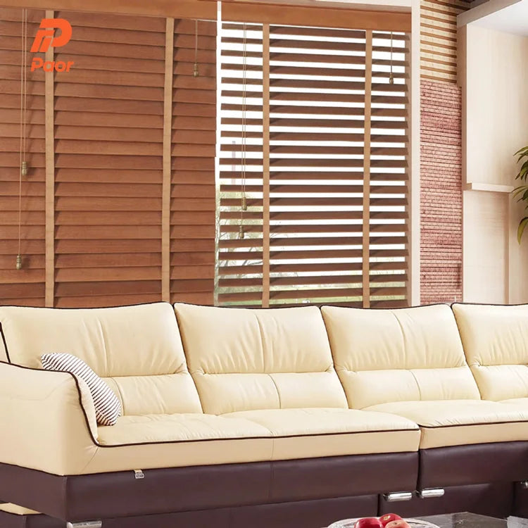 Store venitien bois sur mesure occultant moderne fenetre - vue 5 sur 6