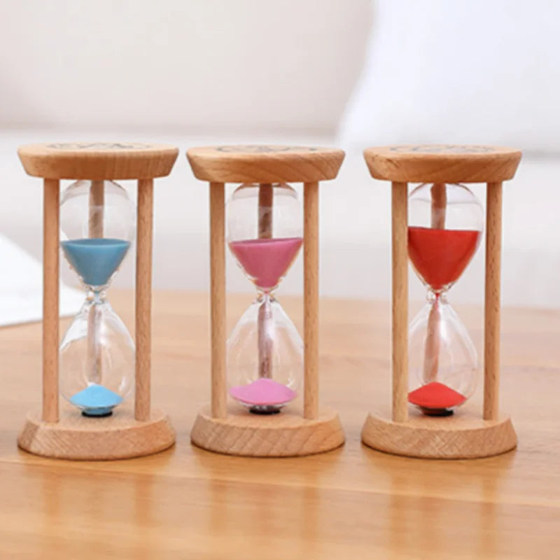 sablier en bois minuterie décorative pour enfants et anniversaires - vue 4 sur 12