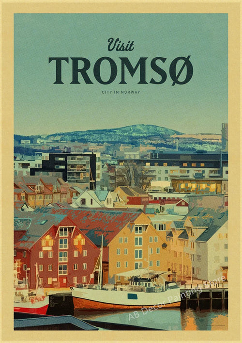 affiche vintage de voyage pour passionnés de tourisme