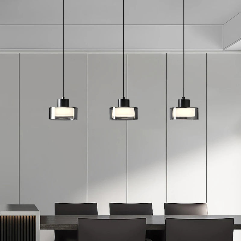 Suspension minimaliste design nordique moderne en verre de cuivre