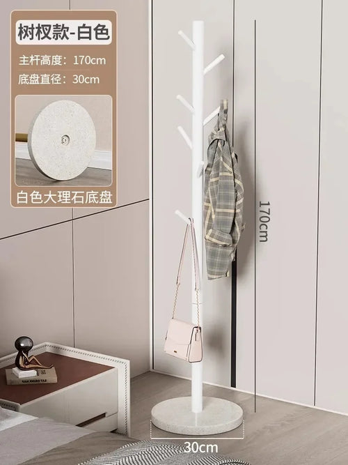 Freestanding Marble Metal Coat Rack, 3 Storage Shelves, 9 Hooks, Hall Tree for Coats, Hats, Bags, Entryway Organizer - vue 19 sur 26