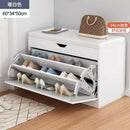 Home Shoe Cabinet with Bench, Anti-Dust Shoe Storage Bench, Multi-Layer Wooden Organizer with Cushion and Stable Structure