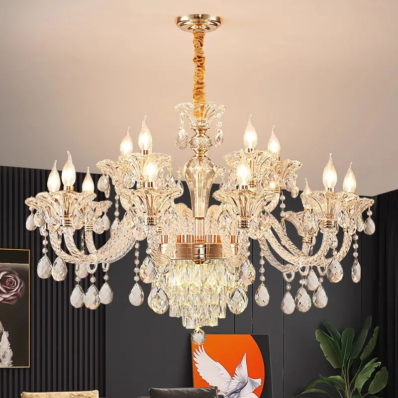 lustre en cristal design pour un éclairage élégant et raffiné - vue 4 sur 16