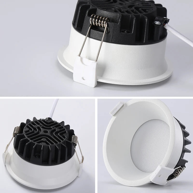 plafonnier led dimmable encastré pour éclairage intérieur design moderne - vue 4 sur 10