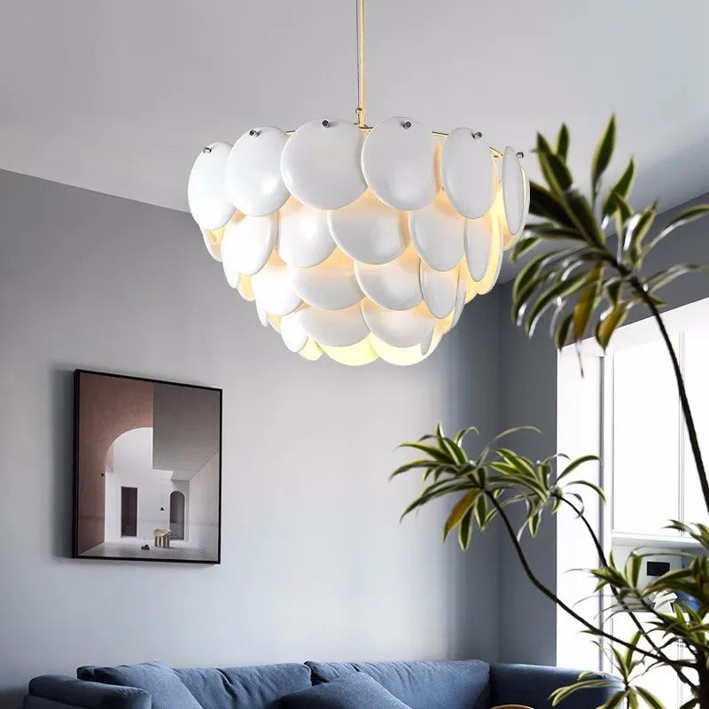 lustre contemporain en céramique style nordique moderne - vue 6 sur 10