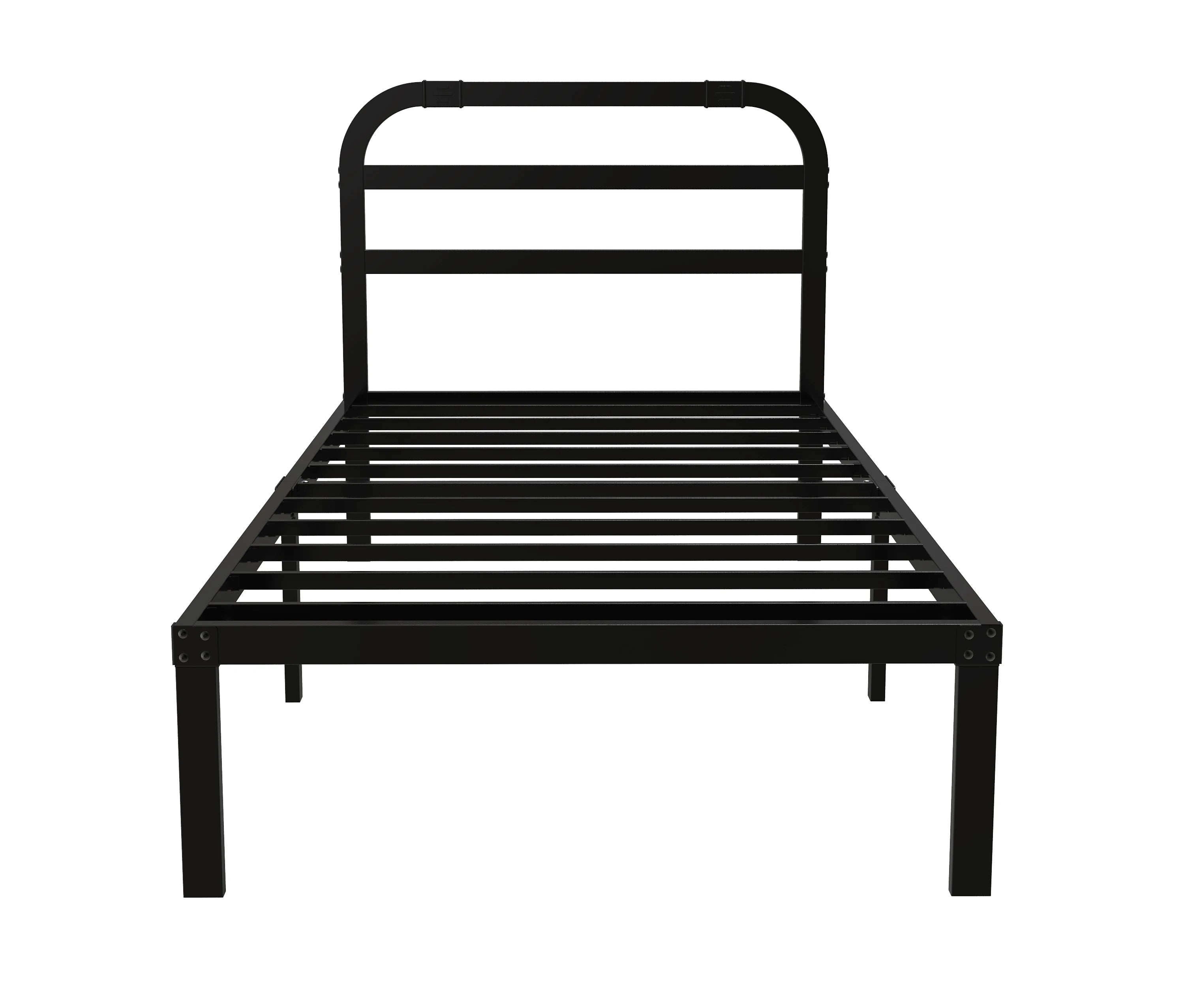 DDPNKL Heavy Duty Metal Bed Frame with Headboard, 3500 lbs Max Weight Capacity Metal Platform, Easy Assembly Mattress Foundation - vue 5 sur 10