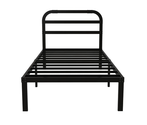 DDPNKL Heavy Duty Metal Bed Frame with Headboard, 3500 lbs Max Weight Capacity Metal Platform, Easy Assembly Mattress Foundation - vue 6 sur 10