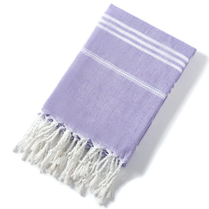 serviette de plage turque rayures franges sechage rapide