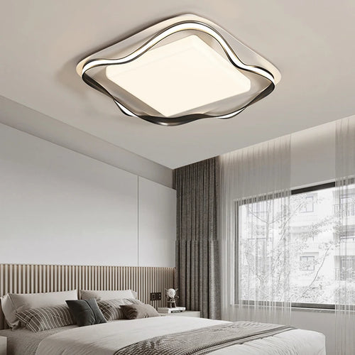 plafonnier led moderne design simple avec télécommande - vue 3 sur 14