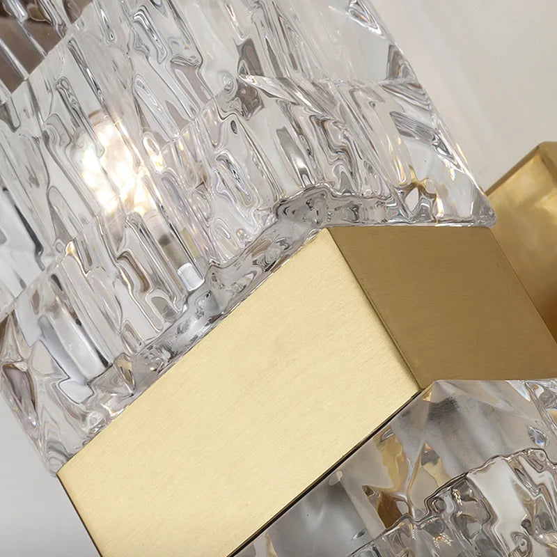 applique murale moderne en cristal clair pour décoration maison - vue 6 sur 7