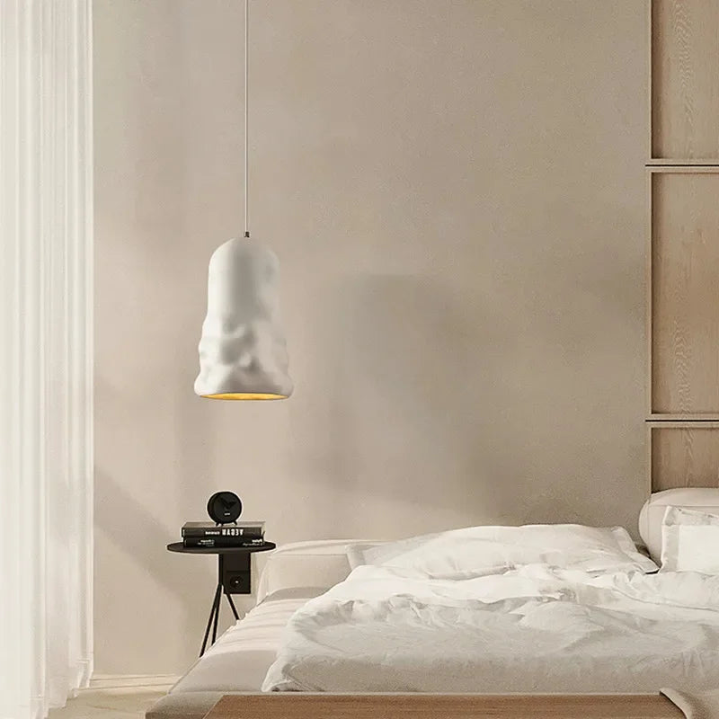 Nordic Wabi Sabi Dining Room Pendant Lights French Creamy Wind Loft Bedroom Cafe Chandelier Lamp Bar Table LED Home Decor Lamps - vue 7 sur 10