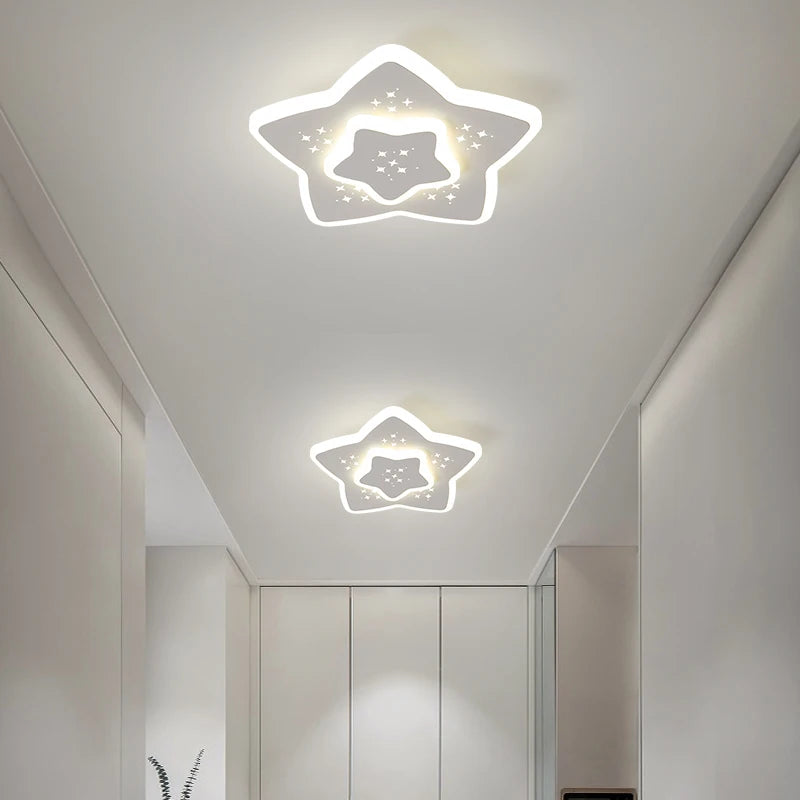 plafonnier led encastré acrylique créatif étoilé simple balcon - vue 2 sur 11