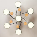 Nordic minimalist wooden LED ceiling light for indoor lighting