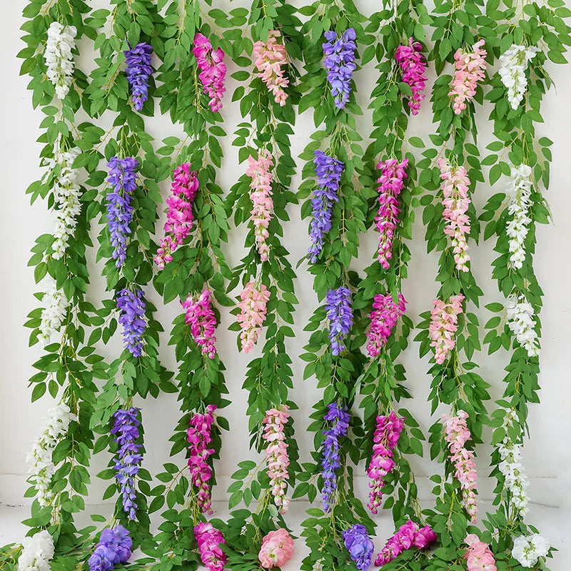 guirlande de fleurs artificielles pour décoration de mariage - vue 5 sur 10