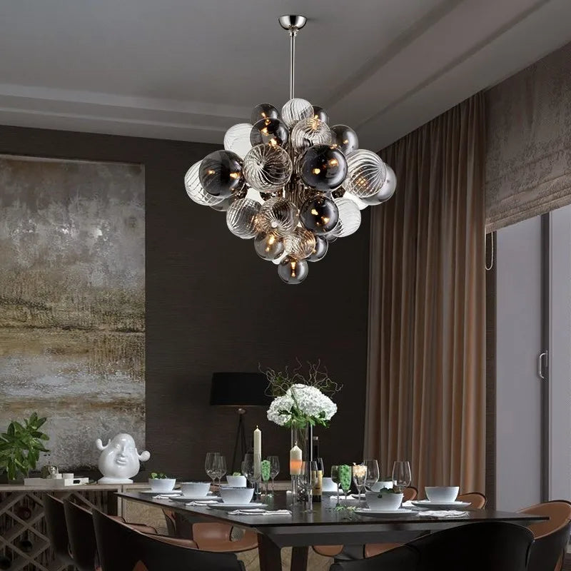 Scandinavia Designer Hanging Rod Pendant Light Ceiling Chandelier Suspension Lamp for Living Room Bedroom - vue 5 sur 9
