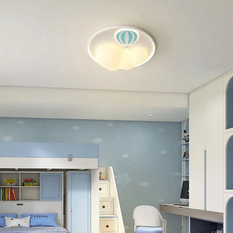 plafonnier moderne montgolfière pour chambre de fille - vue 5 sur 9