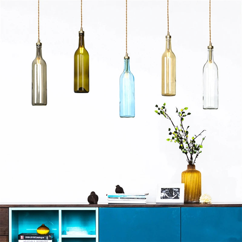 suspension LED en laiton et verre design moderne décoratif - vue 11 sur 12