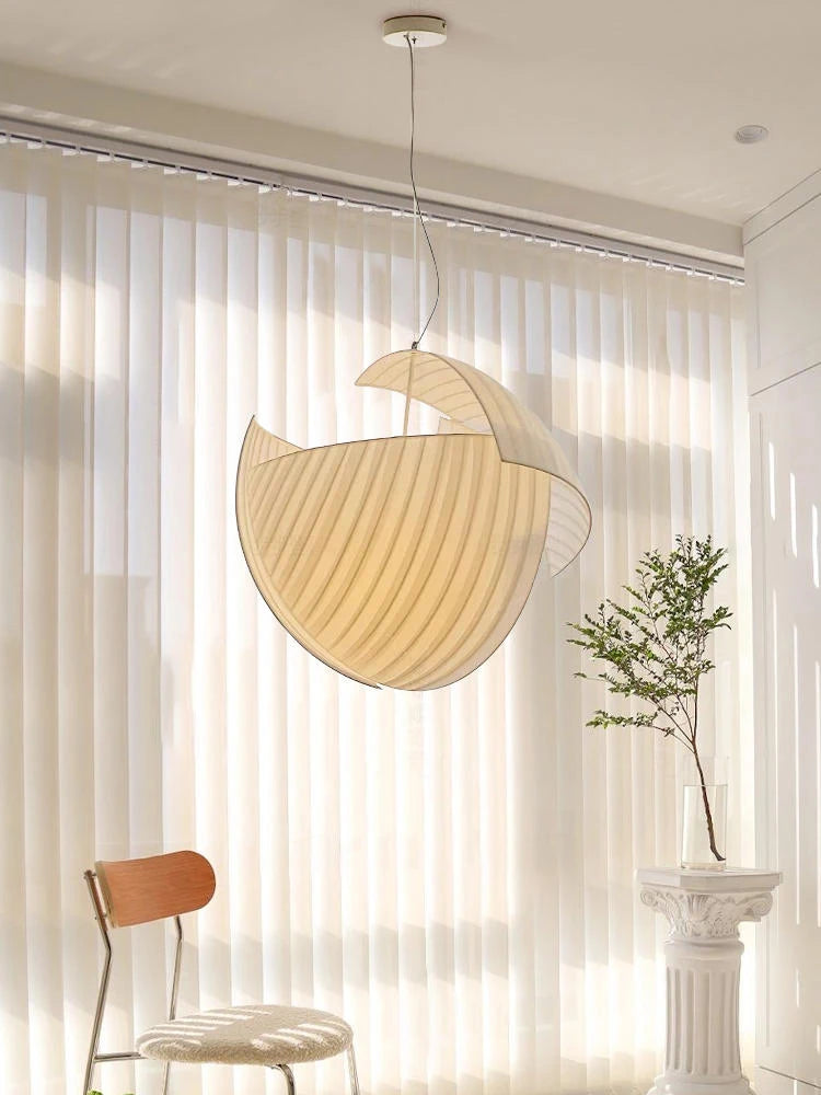 lustre à led style wabi sabi pour décoration intérieure - vue 7 sur 7