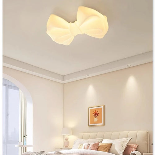 Modern LED warm romantic cream ceiling lamp Pendant lamp suitable for children bedroom dining room, study decorative chandelier - vue 4 sur 8