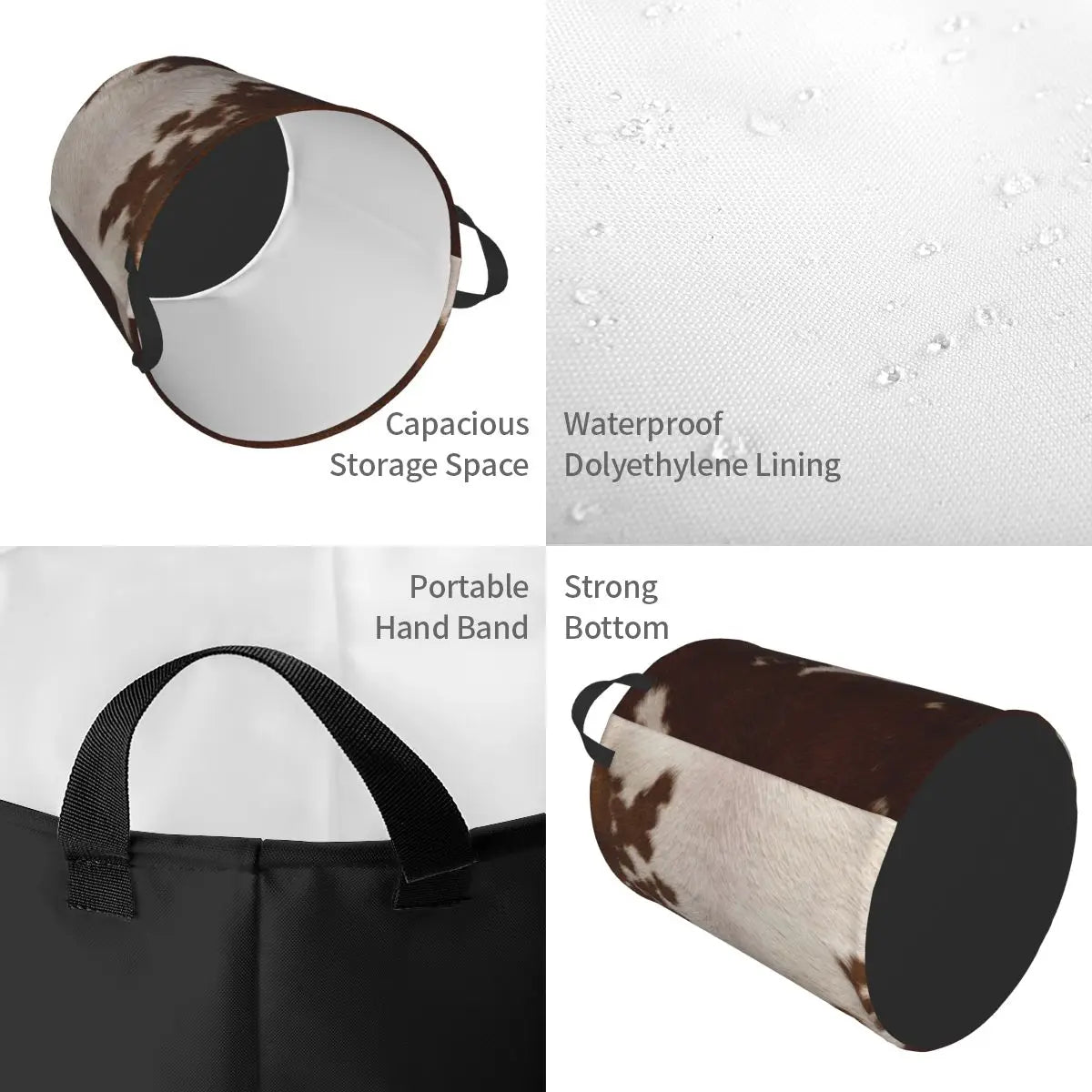 panier à linge en cuir personnalisé pour rangement et jouets - vue 11 sur 26