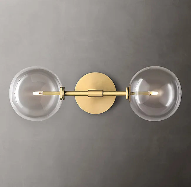 applique murale boule de verre post-moderne éclairage rétro nordique - vue 5 sur 12
