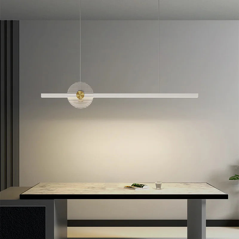 lustre moderne unique avec intensité variable pour ambiance élégante - vue 5 sur 10