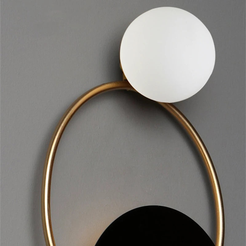 applique murale led nordique postmoderne en fer luminaire décoratif d'intérieur - vue 6 sur 8